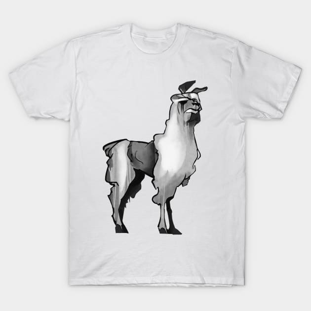 Cartoony Doomed Llama T-Shirt by EveryAny